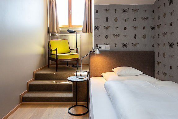 Gemütliches Zimmer mit Terrasse im Hotel Gottinger